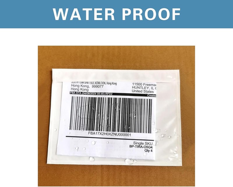 FEILONG PACKAGING 1000 Pcs 7.5”x 5.5” Packing List Envelope Pouches, Clear Packing Envelopes for Shipping and Mailing, Pouch Enclosed Bags with Packing Slips Invoice Label - Image 5